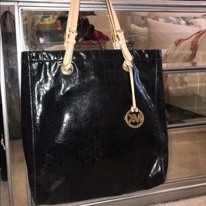 Black Leather Michael Kors Large tote